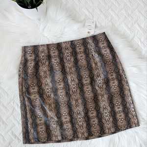 {Loveriche} NEW Kimbree Snakeskin Skirt